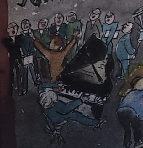 Chorkonzert mit Dirigent auf der Straße
