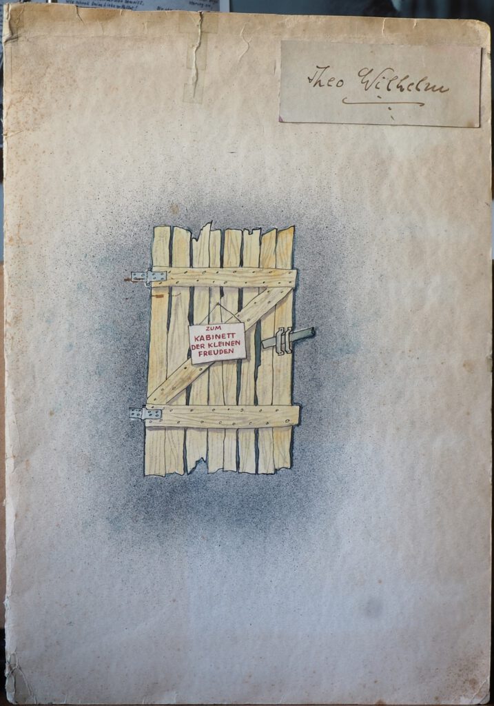 Vorderseite der Mappe - zum Kabinett der kleinen Freuden - Theo Wilhelm