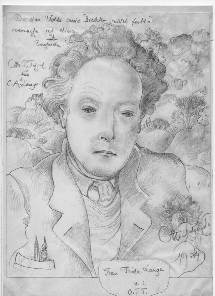 Otto Tetjus Tügel, Portrait zur Erinnerung, da das Volk seine Dichter nicht festhält. 1924
