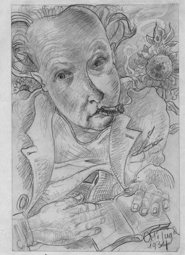 CAL rauchend von Tetjus Tügel gemalt